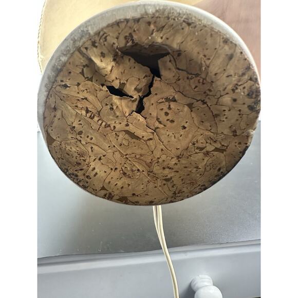 Vintage Floral White AndBlue Victorian Scroll Gold Gilt Lamp Light Yellow Shade - Picture 9 of 10